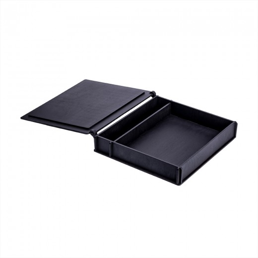 Коробка для фото з відділенням для флеш-пам'яті модель 1 фото 15х21 чорний